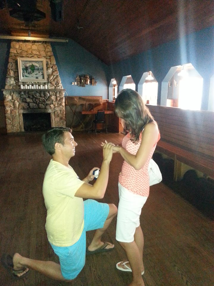 at their engagement