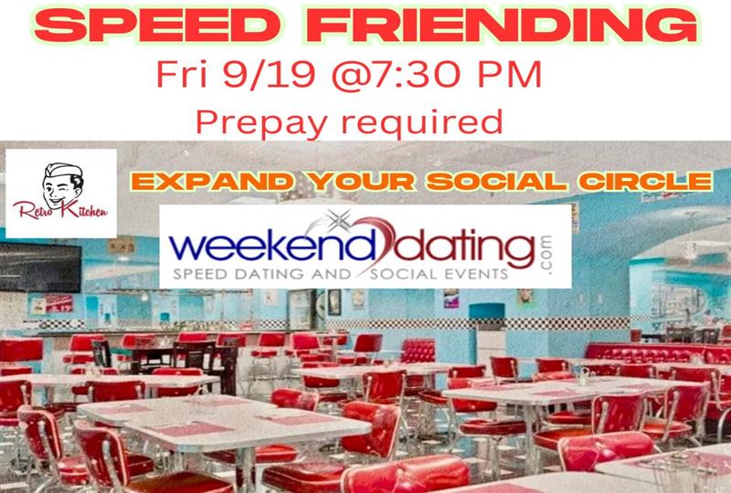 Long Island -Make New Friends (Speed FRIENDING) - Fri Sep 19 at Retro Kitchen (Melville)