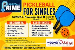 Pickleball Singles Clinic/Social