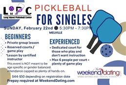 Pickleball Singles Clinic/Social